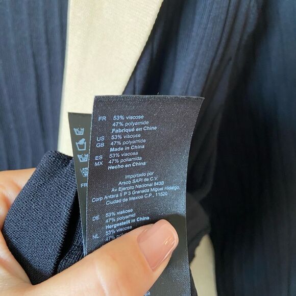 Sandro Barney Contrast Trimmed Black Cardigan Crop Size S - Picture 9 of 11